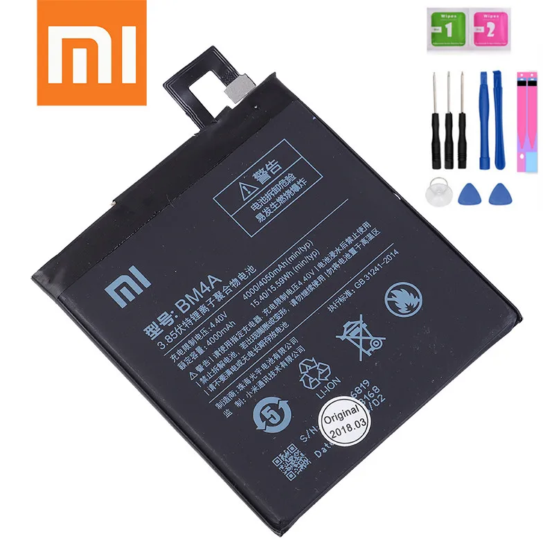 

Xiaomi Phone Battery BM4A 4000mAh High Capacity High Quality for Xiaomi Redmi pro Battery Replacement Battery Retail Package