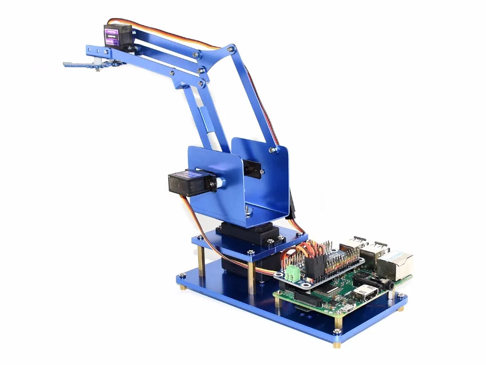 Рука робота для Pi Raspberry 4 DOF металлическая рука легко управлять рукой с помощью