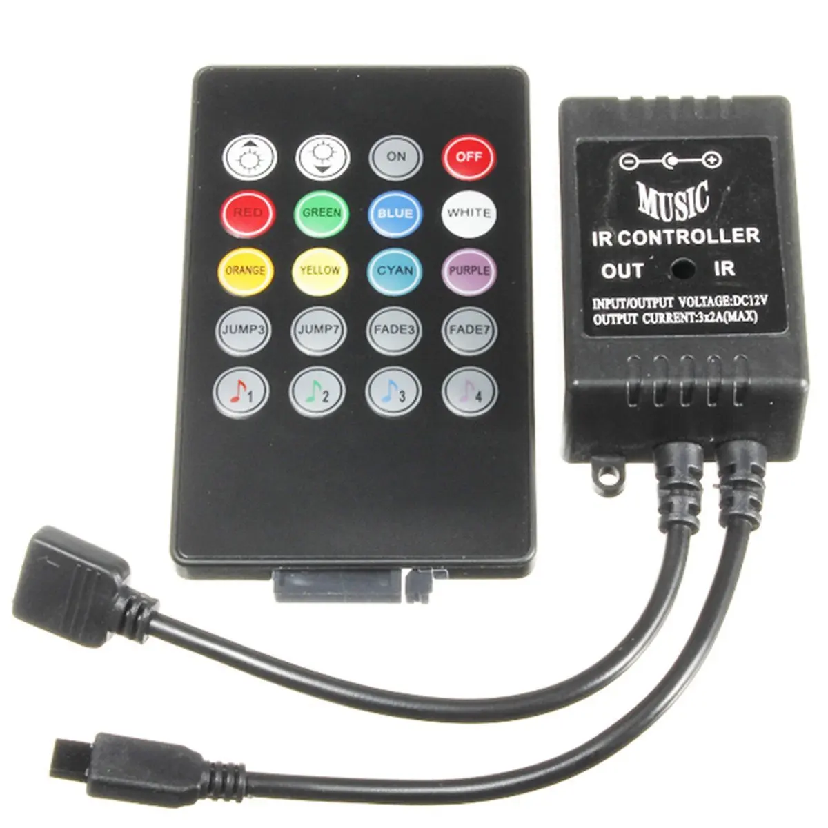 

20 Keys Music IR Remote Controller for RGB LED Strip DC 12V