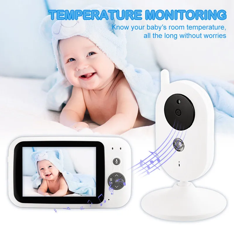 

MBOSS Baby Nanny Security Camera Night Vision Temperature Monitoring 3.5 inch Wireless Video Color Baby Monitor