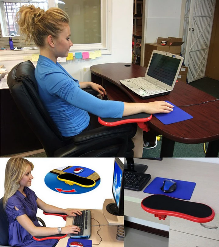Smartlife с стол прикрепляемые компьютерный стол мышь с опорой для запястья колодки рычаг запястье руки плечо защиты ноутбука Стенд escritorio
