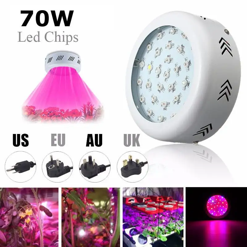

Smuxi 70W 30 LED Grow Light Full Spectrum Lamp Panel Vegetable Flower Plant Hydroponics Greenhouse 85-265V AU/UK/EU/US Plug