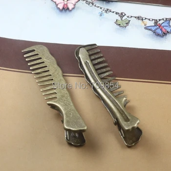 

60mm Comb shape antique bronze plated hair clip/bobby pin jewelry accessories----100pcs/lot