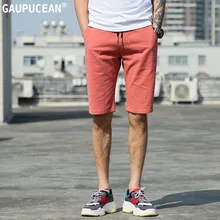 98% Хлопок 2% спандекс Для мужчин по колено лето эластичный пояс, серый черный, Красный Мужской Straight Chino Повседневное Человек Шорты