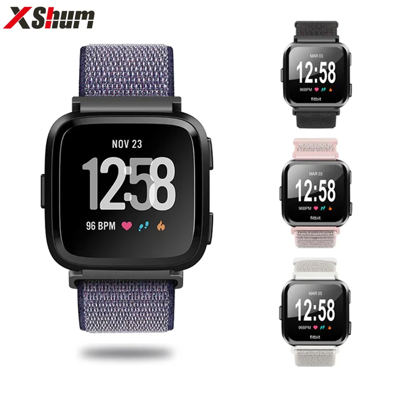  Fitbit Versa Strap Nylon band For fitbit versa Watch strap Loop Velcro Bracelet Replacement fit bit - 33054263561