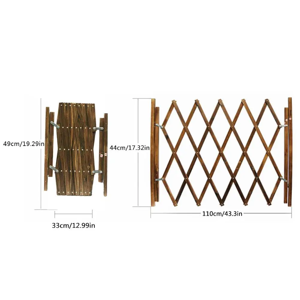 Карбонизированные ворота для домашних животных, забор для собак, Выдвижной Складной Барьер для кошек, собак, деревянные защитные ворота, расширяющиеся качели, растягивающийся забор для щенков