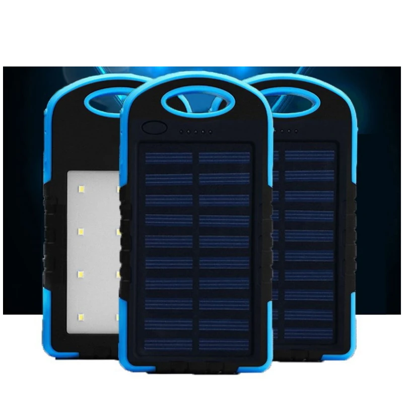 

Solar Power Bank Dual USB Power Bank 8000mAh External Battery Portable Charger Bateria Externa Pack for Mobile phone