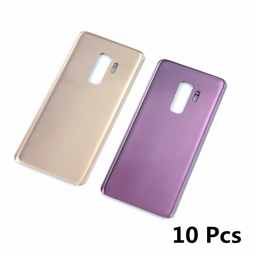 

10pcs Battery Back Cover Glass For Samsung Galaxy S9 G960 G960F / S9+ S9 Plus G965 G965F Housing Battery Cover With Sticker