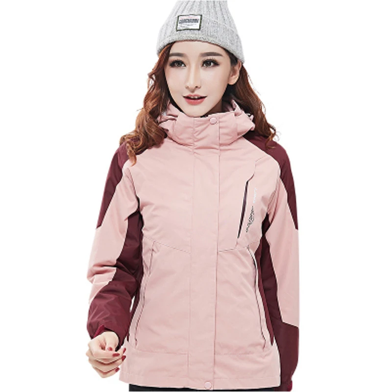 

CANDOMOM Winter Jacket Women Softshell Lovers Waterproof Jacket Heating Outdoors Riding Travel Two Piece Set Jacket