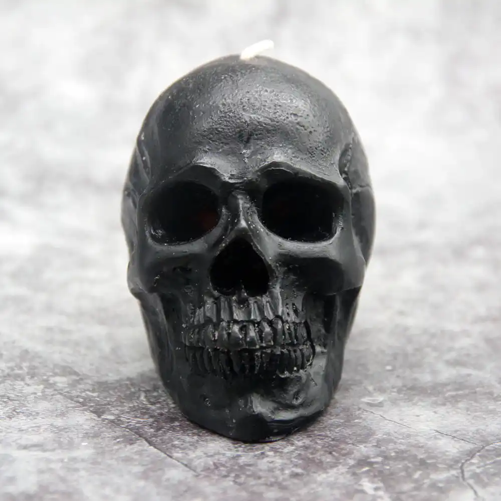 Scary Christmas Party Accessories White 7-Star Skull Candle 2 Pack Horror and Novelty Decor Luxury Women Gift Birthday Candle Gifts Home Decorative Themed Candles for Halloween