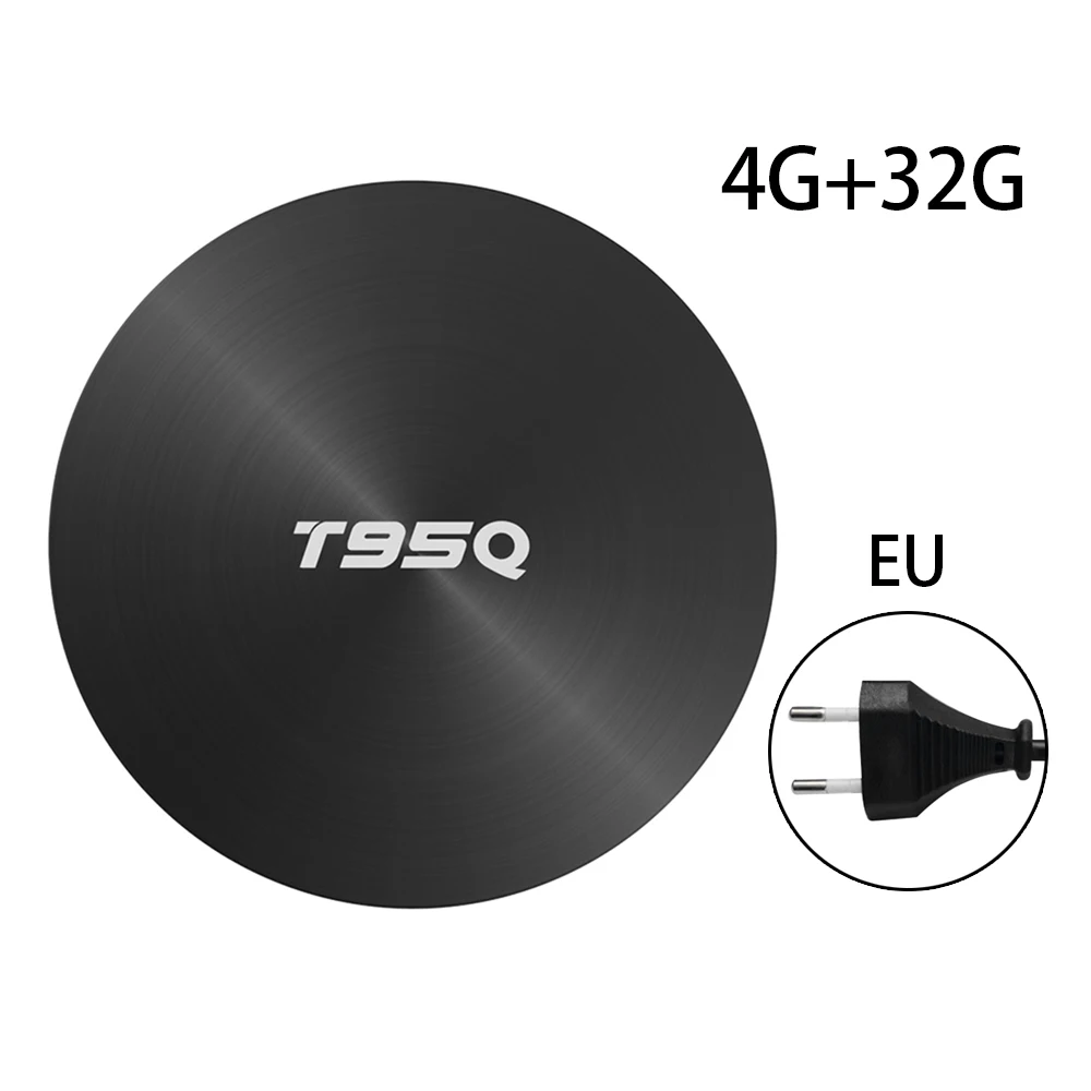 T95Q Android 8,1 Smart Tv Box S905X2 четырехъядерный 2,4G& 5GHz двойной Wifi H.265 4K медиаплеер Android телеприставка спутниковый ресивер Bo - Цвет: EU