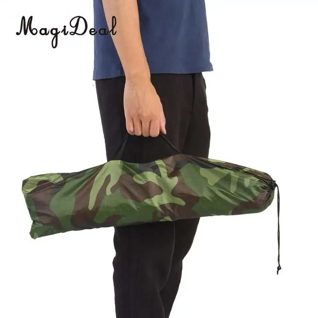 MagiDeal Outdoor Waterproof Windproof Anti-UV Single Camouflage Tent with Tent Nails and Storage Bag