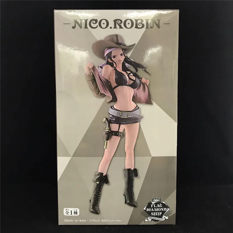 Glitter & Glamours One Piece Nico Robin Action Figure Toys Anime Pirate Cowboy Captain Robin Figuras Dolls Brinquedos 23cm  (7)