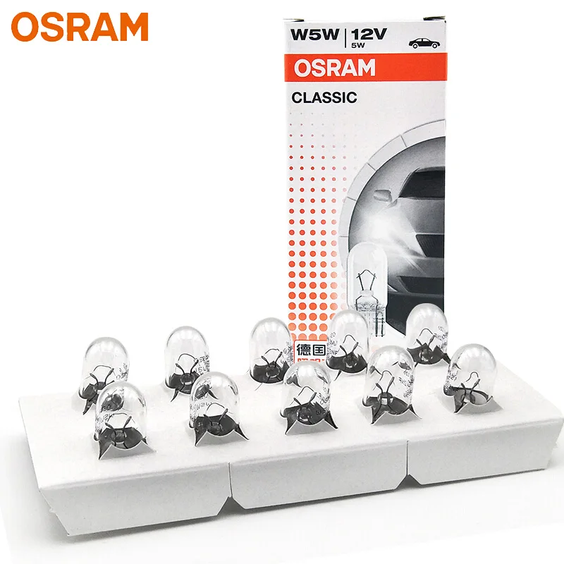 

OSRAM 12V Original T10 2825 5W W2.1x9.5d W5W Standard Interior Light Turn Signal Lamps OEM Auto Bulbs Wholesale 10pcs
