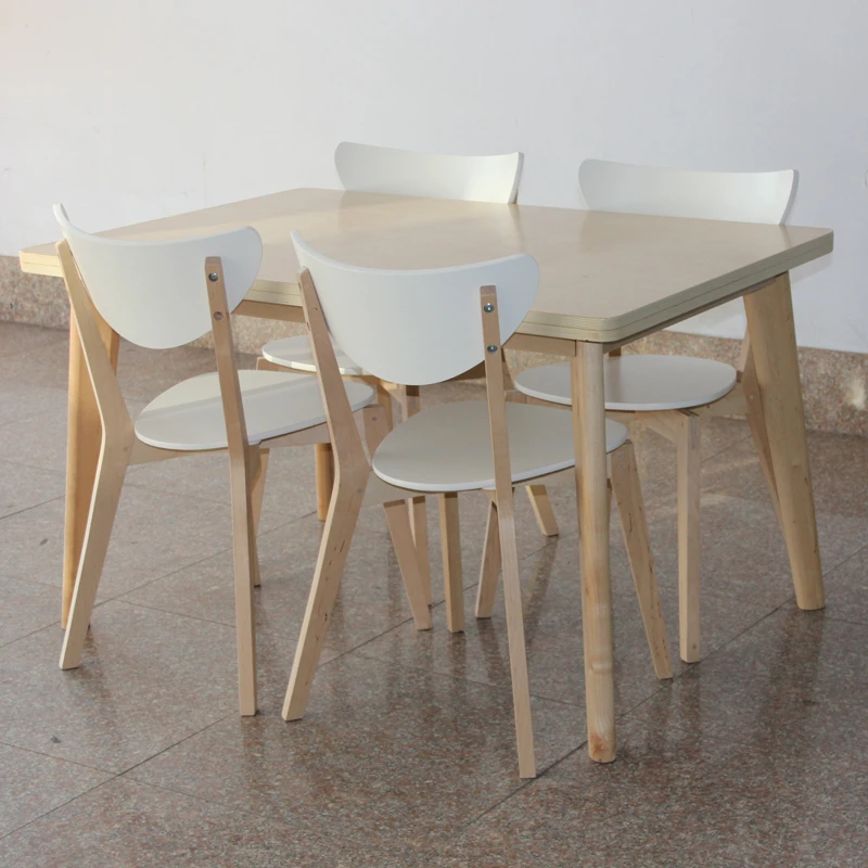 IKEA style dinette table and four chairs birch six dining chairs minimalist  fashion Korean style furniture|furniture wall|chair printsfurniture webbing  - AliExpress