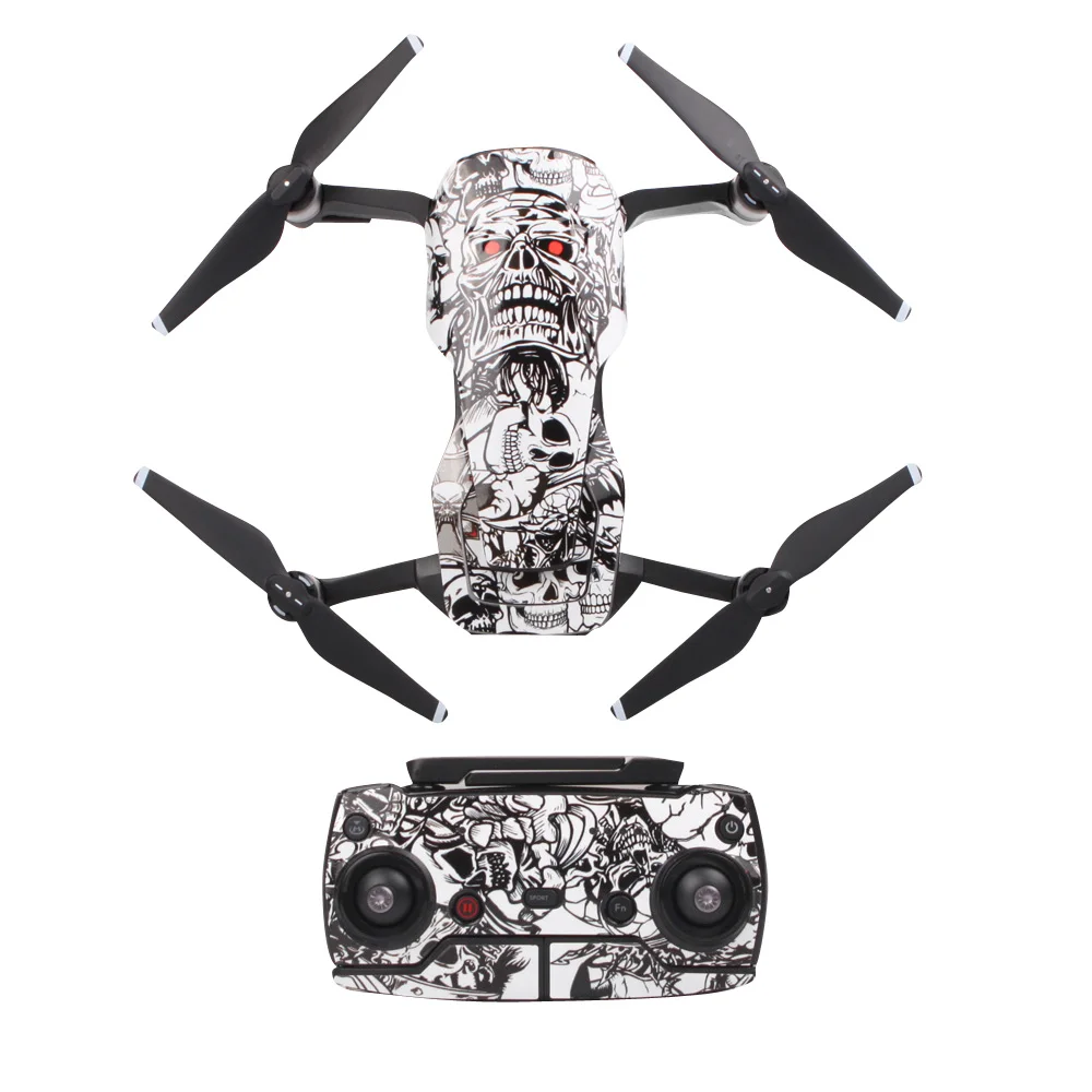 

TELESIN Carbon Fiber Waterproof PVC Drone Body Decals Remote Controller Battety Cover Skin Wrap Sticker Set for DJI Mavic Air