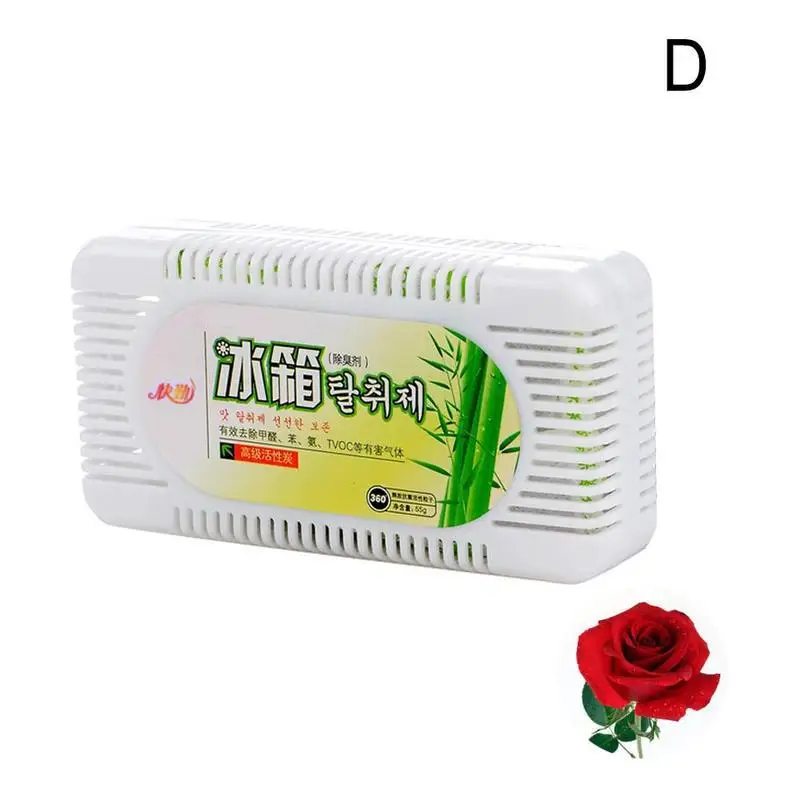 Жасмин Лаванда Роза Бамбуковый Уголь Холодильник очиститель воздуха активированный дезодорант коробка для удаления запахов - Цвет: rose