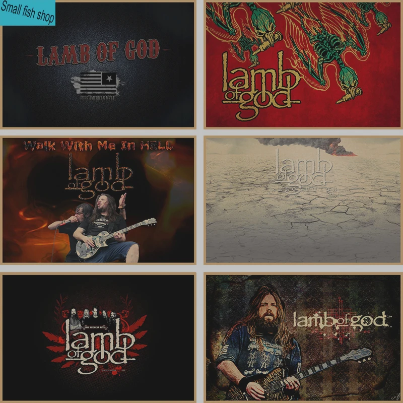 

Lamb of God Home Furnishing decoration Kraft acid rock music Poster Drawing core Wall stickers
