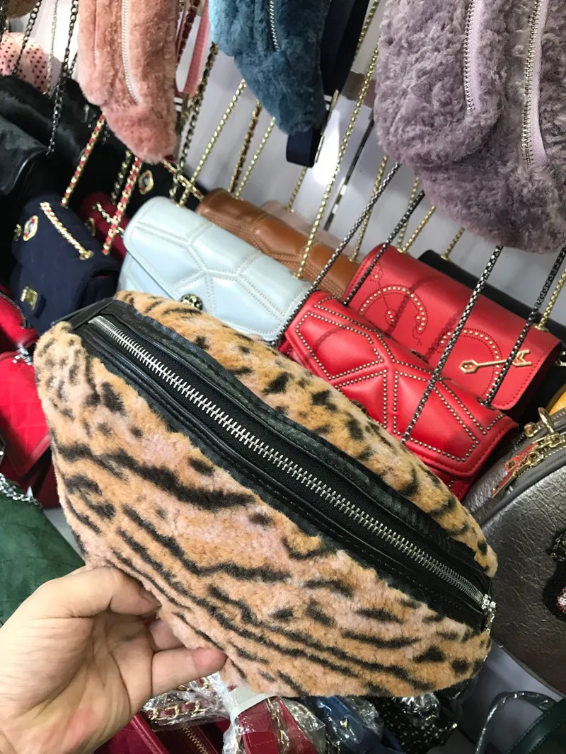 Осенне-зимний Стиль поясная сумка качество Leopard грива кожа Bananka отдыха и путешествий поясная сумка Для женщин Торговый живота группа
