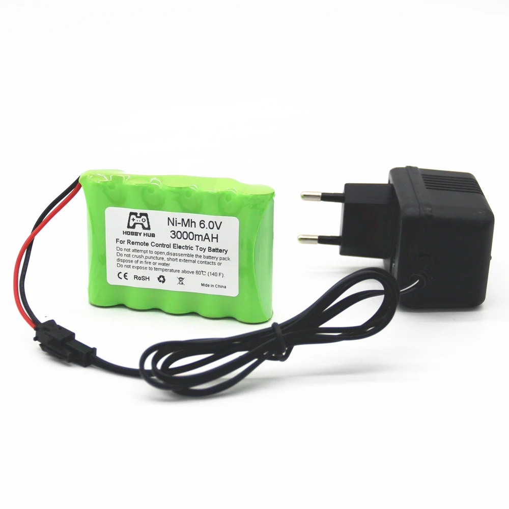 HOBBY HUB nimh 6V 3000mAH перезаряжаемая батарея для радиоуправляемых автомобилей, лодок, грузовиков, поездов 6,0 v 3000 mah AA пульт дистанционного управления, электрические игрушки, батарея