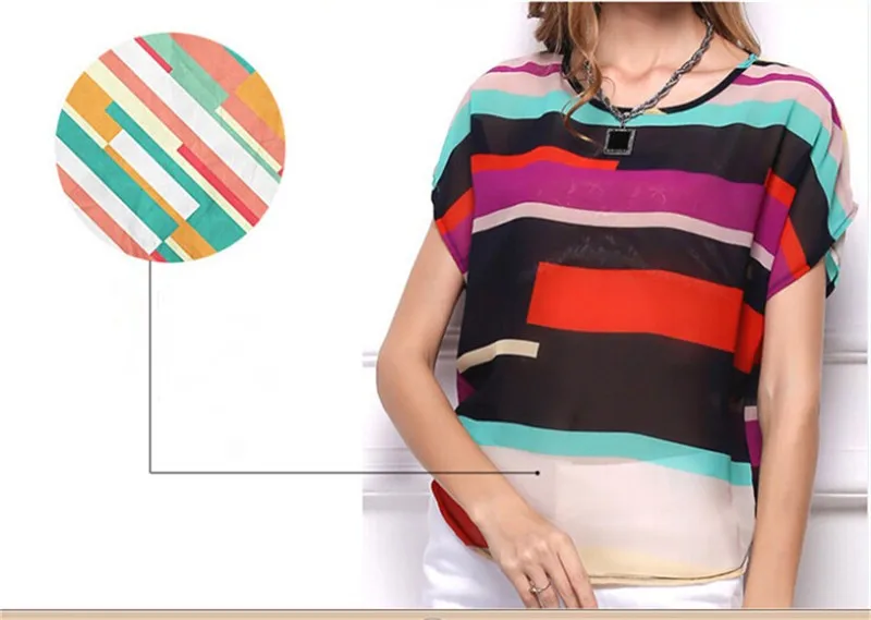 Batwing Blouse T shirt Women Loose T shirt Chiffon Short Sleeve Blouse Tops T Shirt Cheap CLothing China Summer Style Clothing (2)