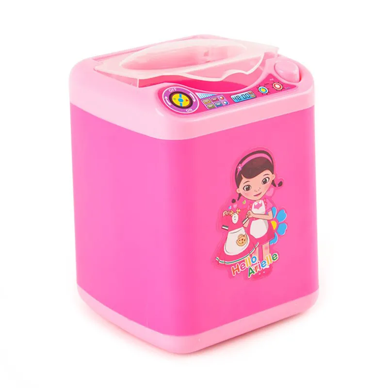 Мини щетка для макияжа электрическая стиральная машина игрушки ролевые игры Детские игрушки очиститель кистей для макияжа инструменты для шайбы Прямая поставка - Цвет: pink