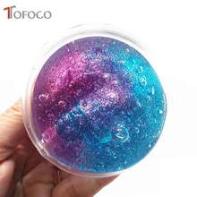 TOFOCO 50 м DIY цветной блок Звездный кристалл Грязь многоцветный слизь игрушки для детей с цветной пеной прозрачная пушистая глина для детей
