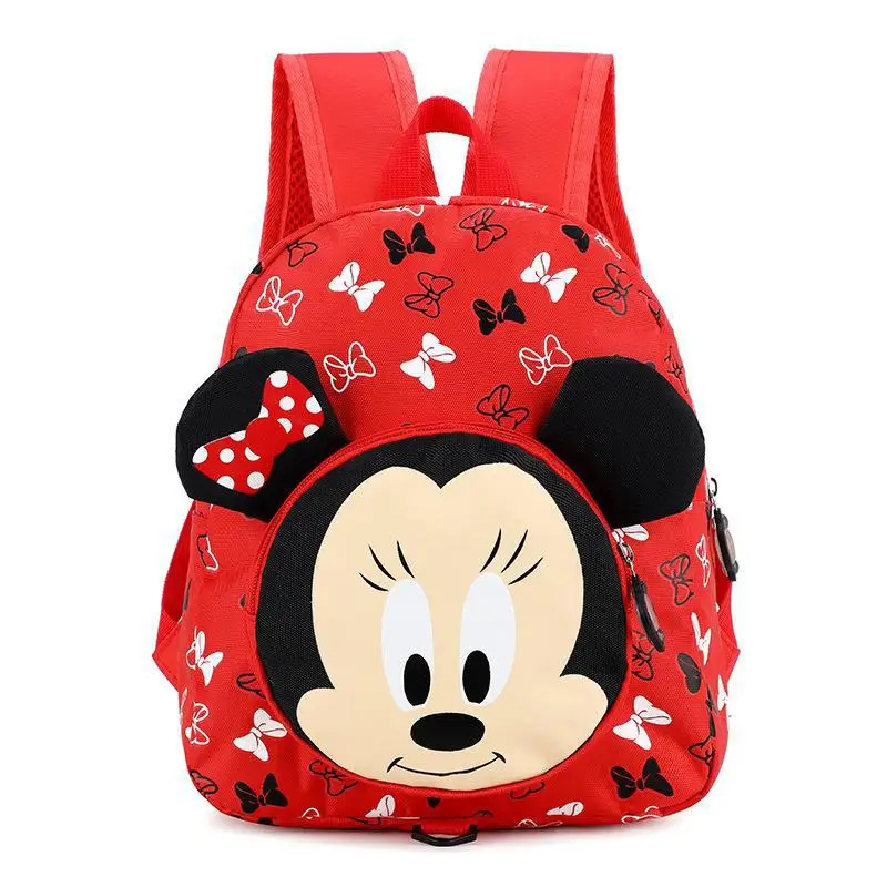 

New Kindergarten School Bag Boys Girls 3-5 Years Old Cartoon Mickey Bow Anti-lost Backpack Children's Backpack A554