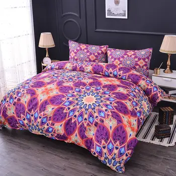 

ZEIMON Comforter Bohemia Styles Soft 3pcs Polyester Home Textiles Bedding Set Mandala Printed Duvet Cover Set Bedspread