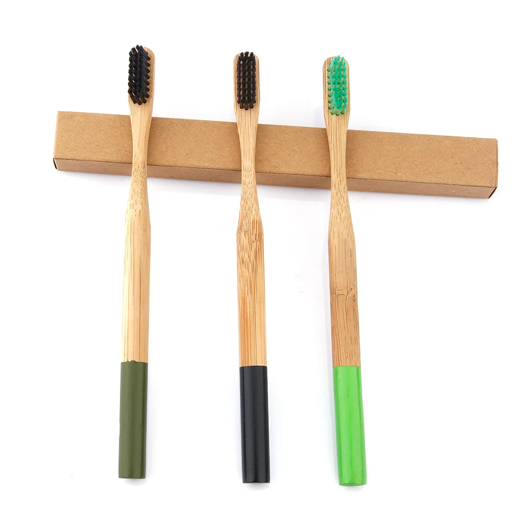 

Bamboo Toothbrush Activated Charcoal Extra-Soft Bristles Teeth Whitening Oral Hygiene Care Cleaning Antibacterial Tooth Brush
