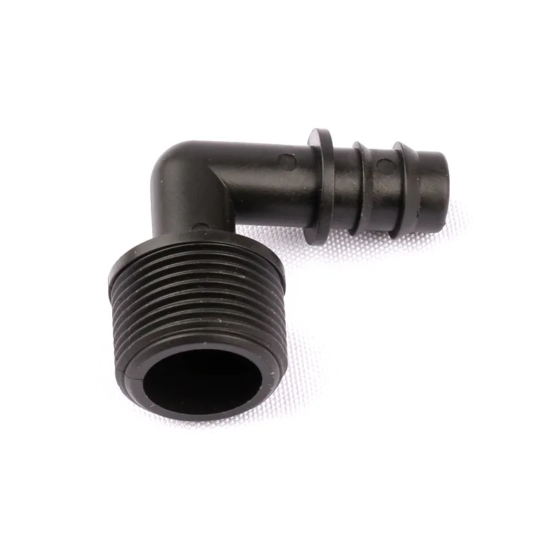 

6pcs 3/4 Inch Male Connector To 16 PE Hose Barbed Connector Garden Hose Threaded Elbow Greenhouse Drip Irrigation System Fitting