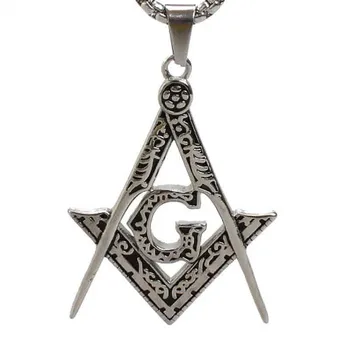 

Masonic Pendant Stainless Steel Necklace Collares Largos Men's Jewelry Gift for Christmas Day New Arrivals