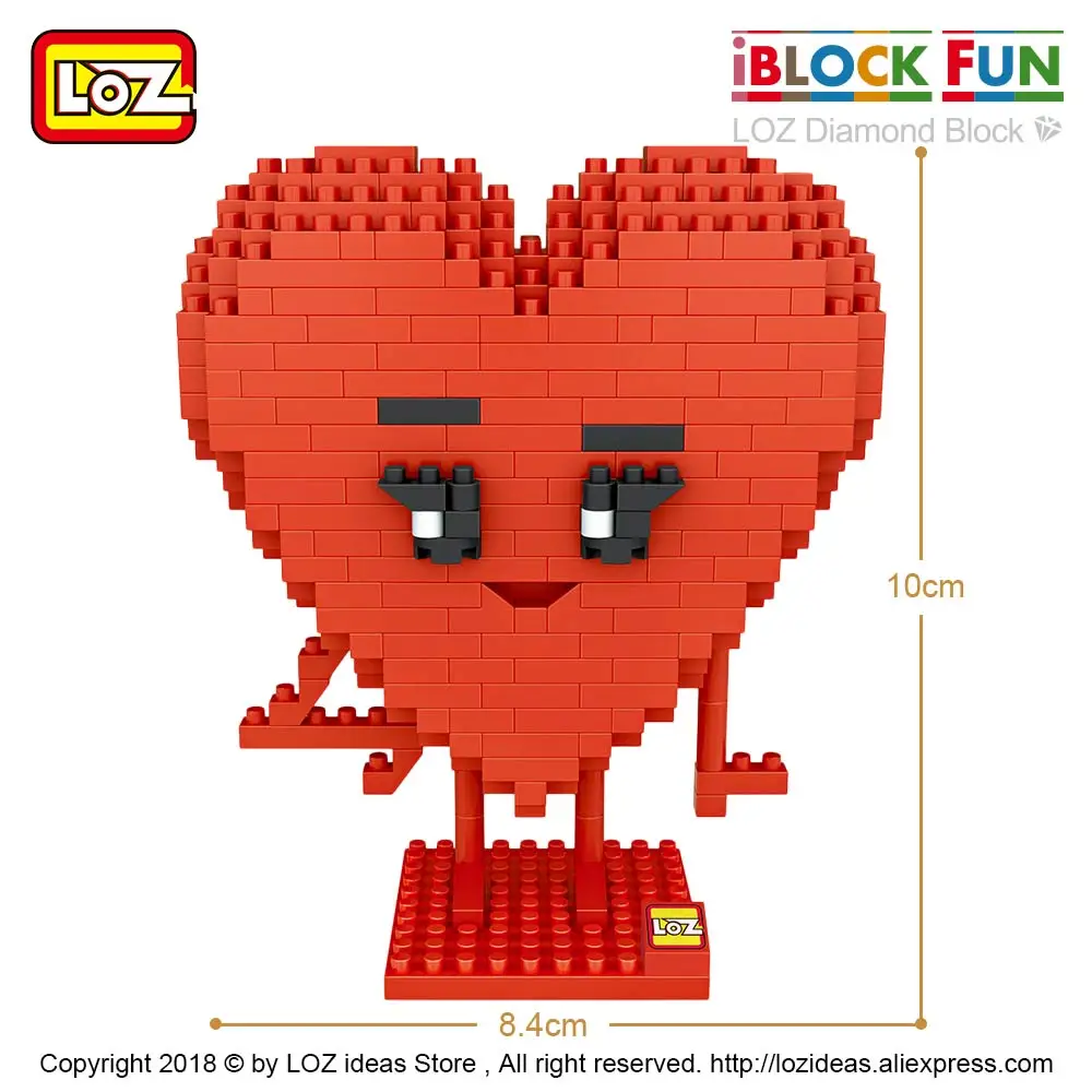 LOZ Diamond Blocks Cute Toys Building Blocks Figures Plastic Assembly Toys Educational Smile Love Stool Cartoon Dog Animals DIY