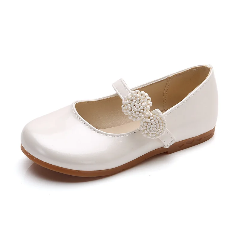 2018 Autumn NEW children's leather shoes Girl flowers Princess Shoes Spring Autumn elegant student Dance Wedding Party Shoes