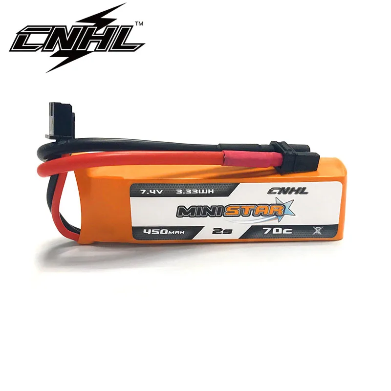 4 шт CNHL MiniStar 450 mAh 7,4 V 2 S 70C Lipo батарея с XT30U вилкой