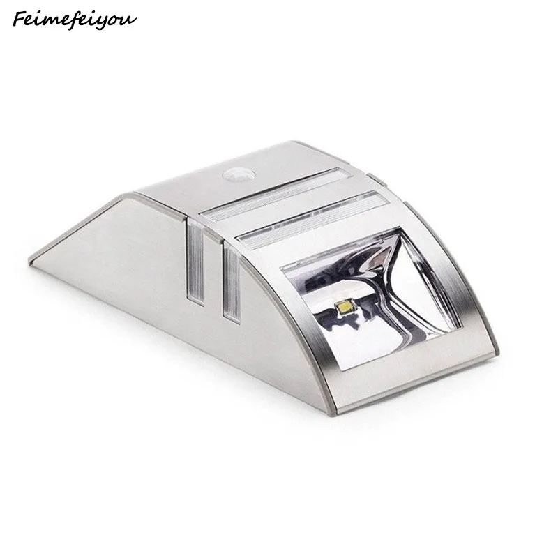 

1pcs white/Warm white Stainless Steel Motion Sensor LED solar Light Garden Wall Path PIR Lamp outdoor luminaria waterproof