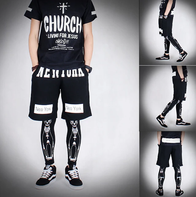 hombres hop 2015 hombre hipster negro hip moda pantalones leggings pantalones de pantalones de elástico apretado d11Ox0
