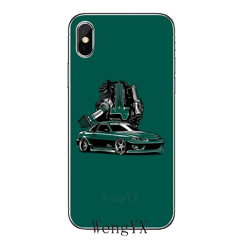 Тонкий, из ТПУ, мягкий чехол для телефона Apple iPhone X XR XS Max 8 7 6s 6 plus SE 5S 5c 5 4S 4 Racing Drift Cars Auto JDM - Цвет: Racing-JDM-car-A-14