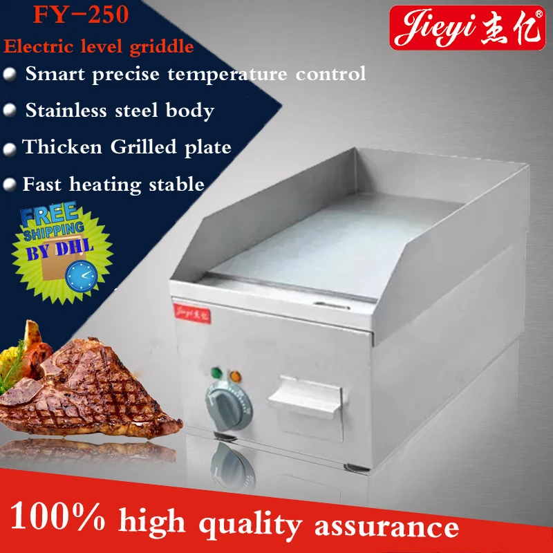 FY-250 Commercial Stainless steel Electric Griddle double plate precise temperature control 50''-300'' 220V/2000W