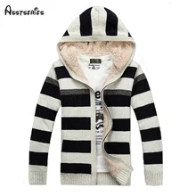 Для мужчин S свитер теплый толстый бархат кашемир Свитеры для женщин Для мужчин зимние на молнии с воротником-стойкой Повседневная одежда 140