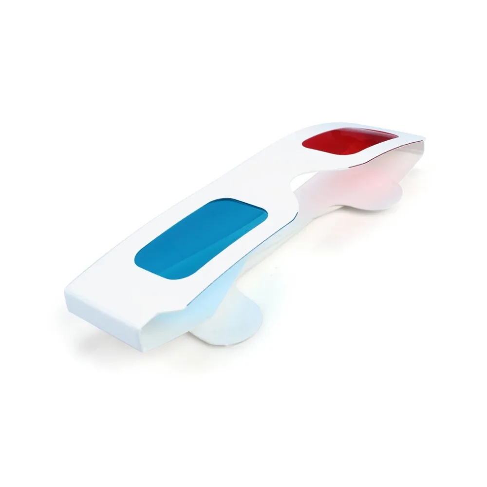 RedBlue (Cyan) 3D  Paper  Glasses Red and Cyan  White Frame Anaglyph Cardboard  (8)