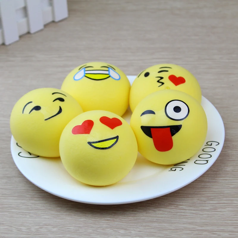 

4CM 7CM Squishy Cute Slow Rising Squeeze Funny Face Expression Bread Kids Toy Phone Straps Charm Pendant Keyring Gift Decoration