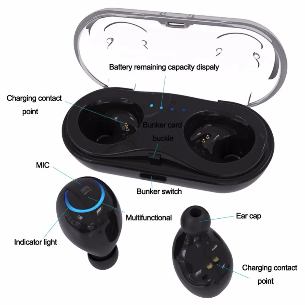 HBQ Q18 TWS мини беспроводные Bluetooth 4 2 EDR наушники HIFI гарнитура DSP шумоподавление с