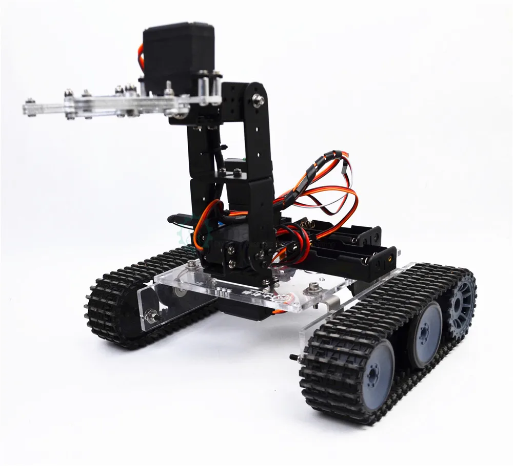 RC робот arduino акриловый Танк Роботизированный 4DOF arm DIY сборочный комплект