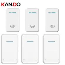 Беспроводной дверной звонок наборы 3 излучателя+ 3 приемника и питания от AA дверной звонок на батарейках водонепроницаемый 280 м дверной звонок цифровой сигнал