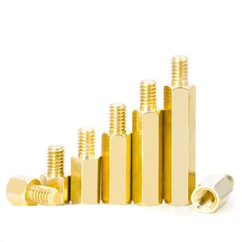 

10pcs M2 Brass Hexagonal Pillars Single-head Standoff Spacer column single-pass stud main board isolated chassis 16mm-30mm L