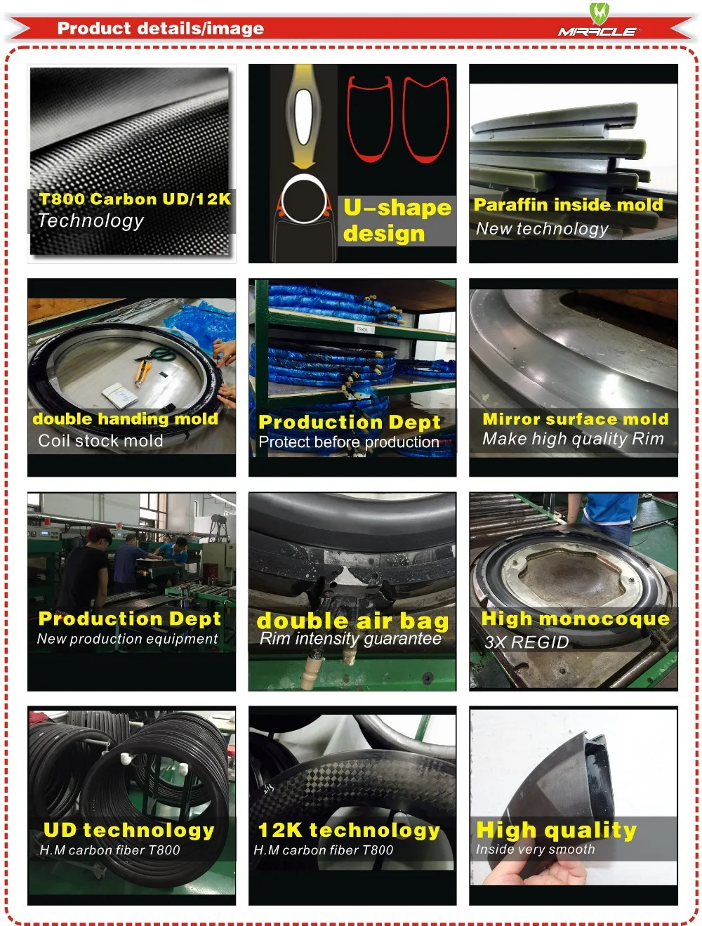 MIRACLE 5-spoke carbon wheels,triathlon five-spoke wheelset,track bikes 5 spoke wheels carbon,TT bicycle 5 spoke wheelset