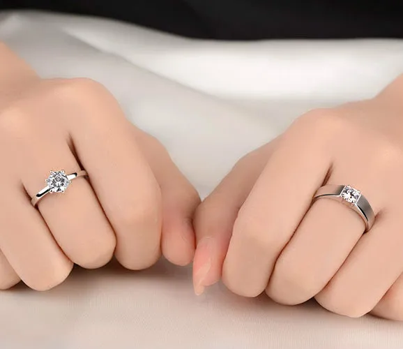 Новые модные парные кольца посеребренные Свадебные кольца для мужчин и женщин изменяемое кольцо