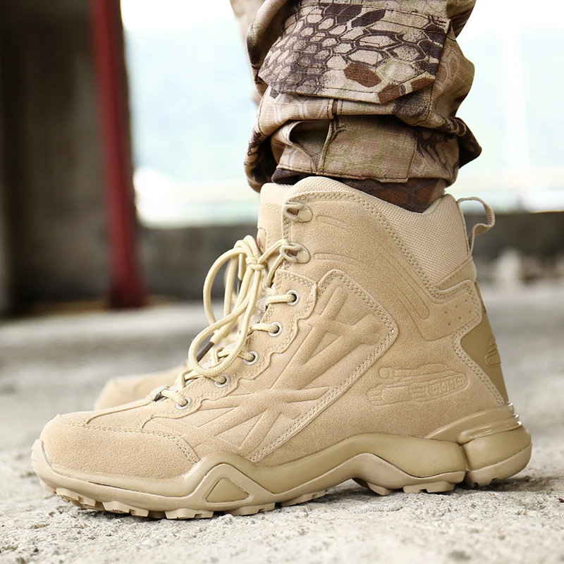 

Outdoor Sports Tactical Mountain Climbing Boot Men Wear-resisting Shoes Non-slip Large Size Trekking Shoes for Hiking
