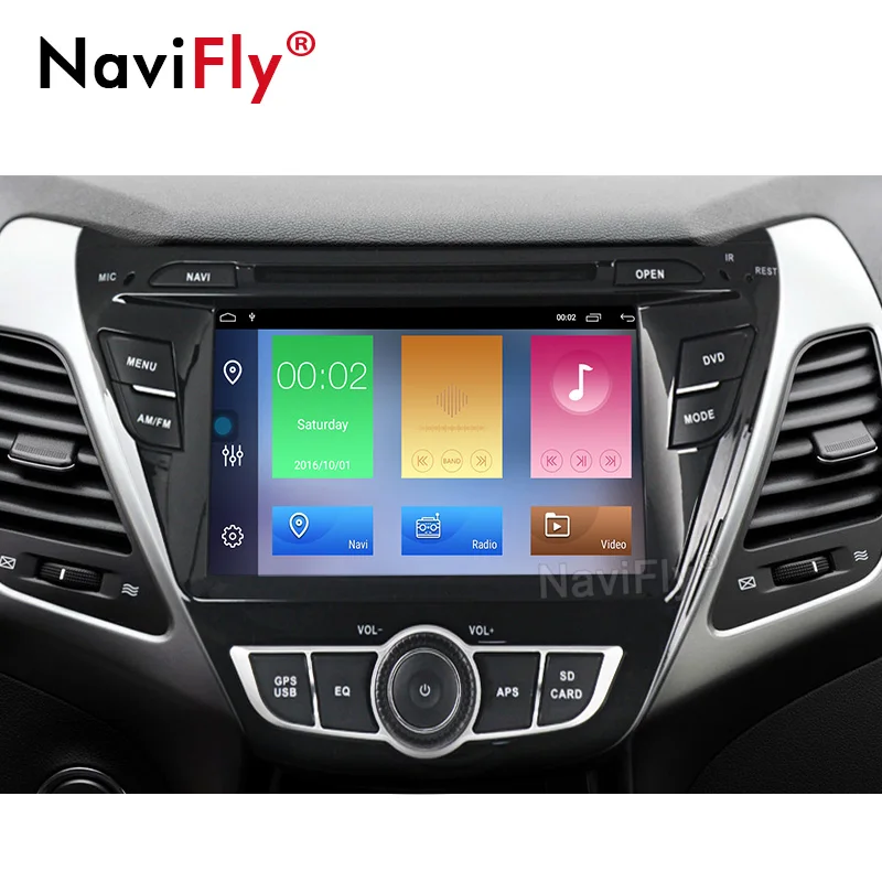 Flash Deal Navifly Android9.1 Quad core Car DVD GPS Player for HYUNDAI ELANTRA support Radio BT 4G wifi RDS DVR view camera 4